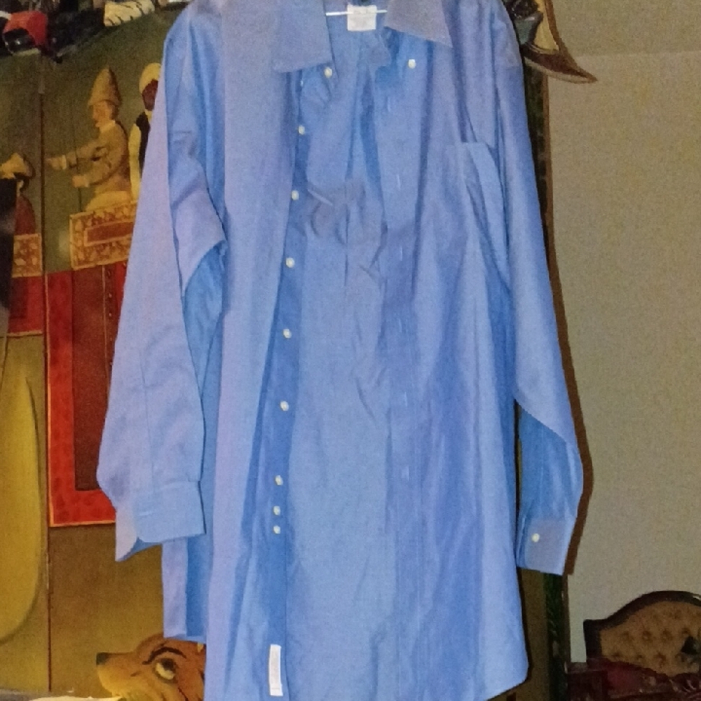 Vintage Brooks Brothers Blue Long-Sleeve Dress Shirt